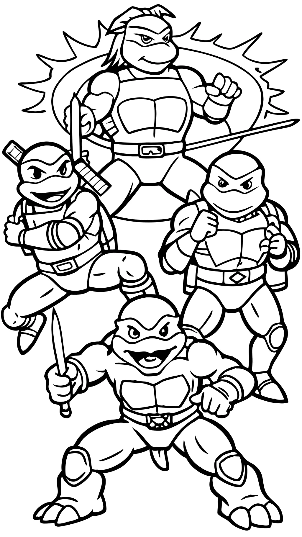 leonardo teenage mutant ninja turtles coloring pages